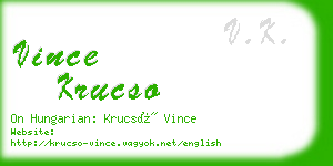 vince krucso business card